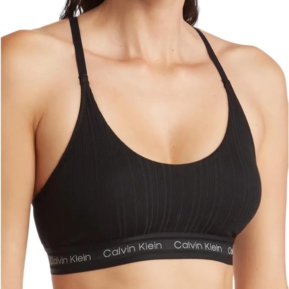 Calvin Klein Other - Calvin Klein Refined Rib Logo Racerback Bralette